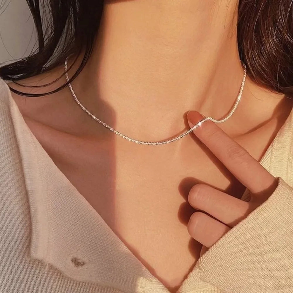 Most Elegant & Gold Plated Clavicle Chain Necklace for Women – Minimalist Sunshine Jewelry, Wedding & Party Gift