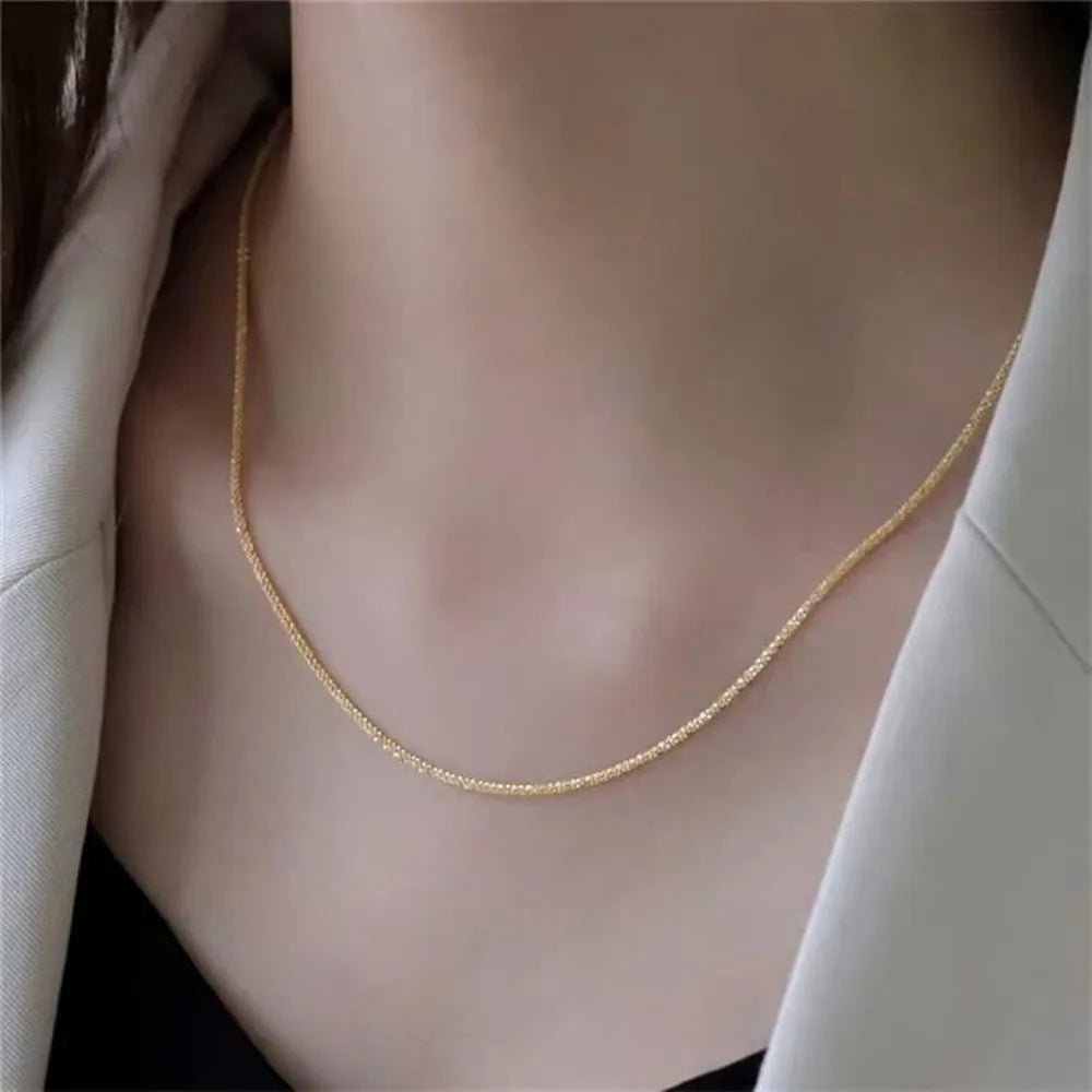Most Elegant & Gold Plated Clavicle Chain Necklace for Women – Minimalist Sunshine Jewelry, Wedding & Party Gift