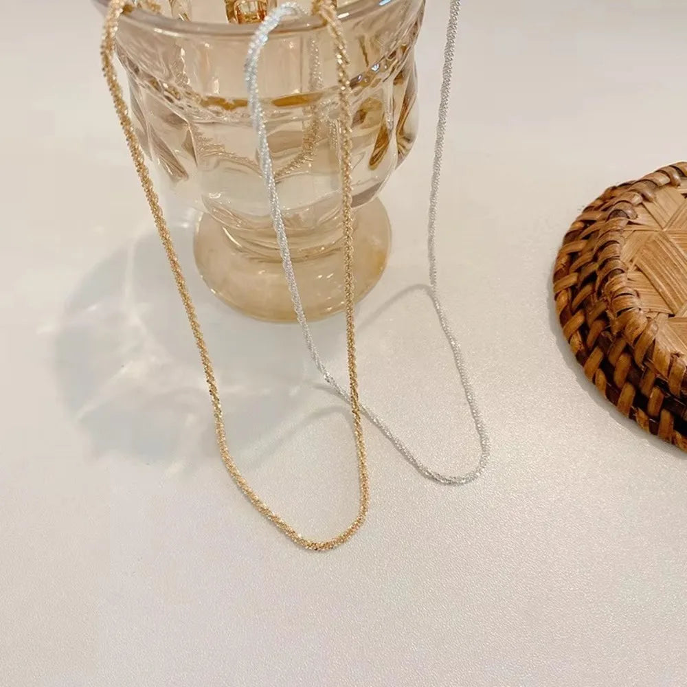Most Elegant & Gold Plated Clavicle Chain Necklace for Women – Minimalist Sunshine Jewelry, Wedding & Party Gift