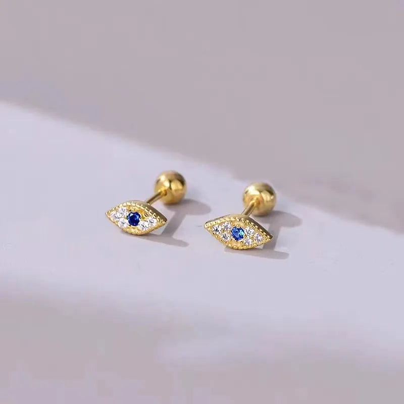 Hypoallergenic Heart Stud Earrings | 925 Sterling Silver Screw-Back Cartilage & Helix Piercing Jewellery for Women & Girls – Everyday Gift UK