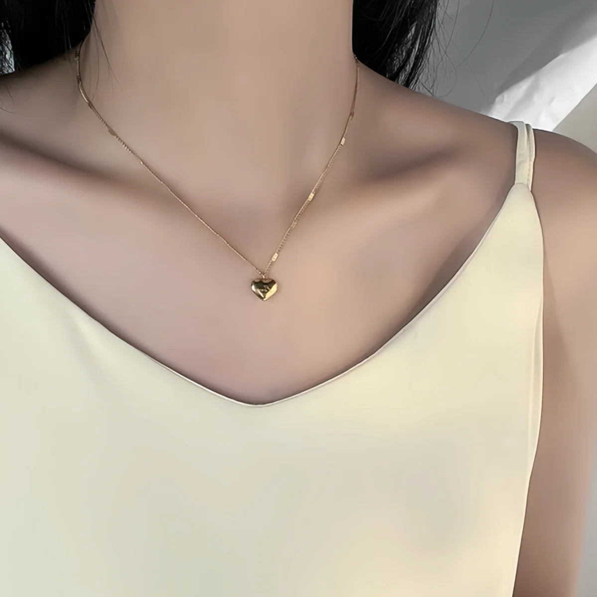 Titanium Steel Gold Love Pendant Necklace | Women’s Trendy Jewellery for Parties & Christmas Gift