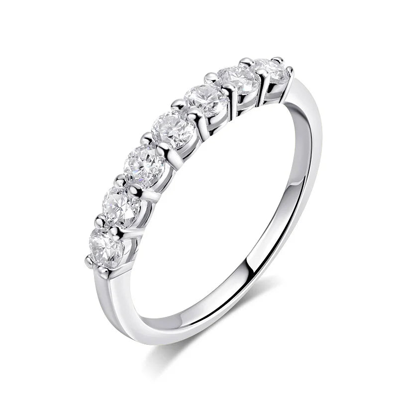 Pandora-Style Moissanite Ring for Women | 0.7CT D Colour Gemstone Wedding Band in 925 Sterling Silver