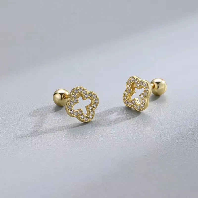 Hypoallergenic Heart Stud Earrings | 925 Sterling Silver Screw-Back Cartilage & Helix Piercing Jewellery for Women & Girls – Everyday Gift UK