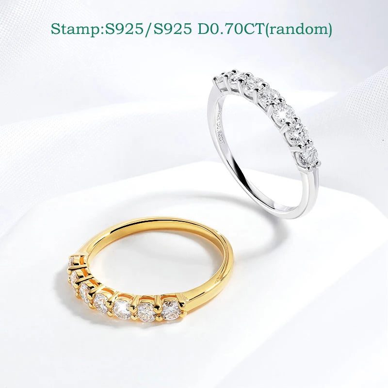 Pandora-Style Moissanite Ring for Women | 0.7CT D Colour Gemstone Wedding Band in 925 Sterling Silver