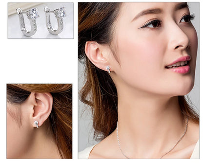 925 Sterling Silver Zircon Crystal Flower Drop Earrings | Elegant 1ct Diamond-Style Women’s Jewellery Gift for Engagement, Wedding & Anniversary UK
