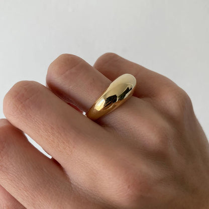 Simple Stainless Steel Arc Ring for Women | Minimalist Geometric Band in Silver or Gold | Couples Anniversary & Everyday Jewellery UK