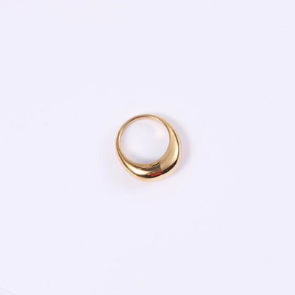 Simple Stainless Steel Arc Ring for Women | Minimalist Geometric Band in Silver or Gold | Couples Anniversary & Everyday Jewellery UK