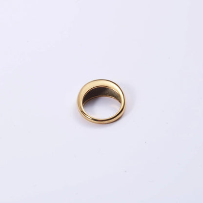 Simple Stainless Steel Arc Ring for Women | Minimalist Geometric Band in Silver or Gold | Couples Anniversary & Everyday Jewellery UK