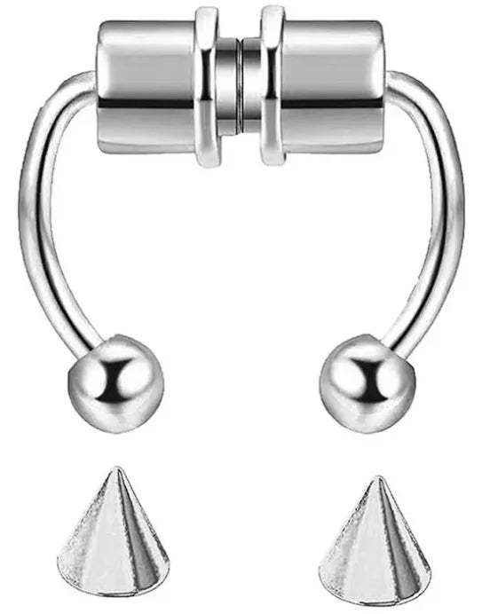 Fake Nose Ring Hoop – Non-Piercing Septum Clip for Women | Stainless Steel Hip Hop & Fashion Body Jewellery UK