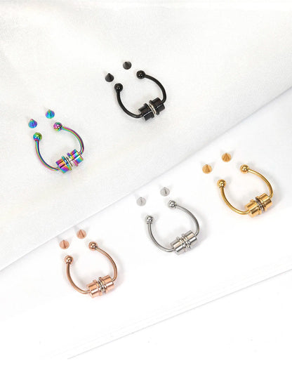 Fake Nose Ring Hoop – Non-Piercing Septum Clip for Women | Stainless Steel Hip Hop & Fashion Body Jewellery UK