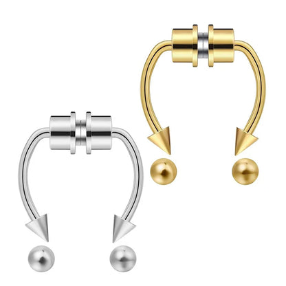 Fake Nose Ring Hoop – Non-Piercing Septum Clip for Women | Stainless Steel Hip Hop & Fashion Body Jewellery UK