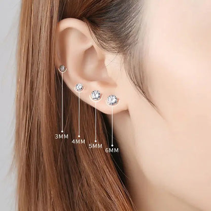100% Real 925 Sterling Silver Earrings Fashion Jewelry