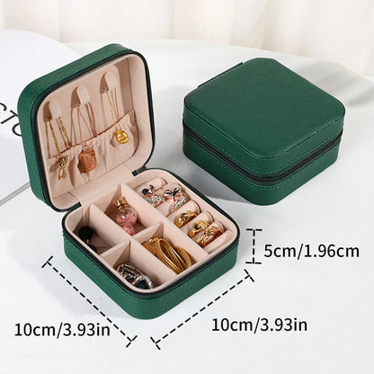 A portable organizer for travel jewelry boxes, storage bags, rings, earrings, necklaces, and bracelets - the perfect gift for women
