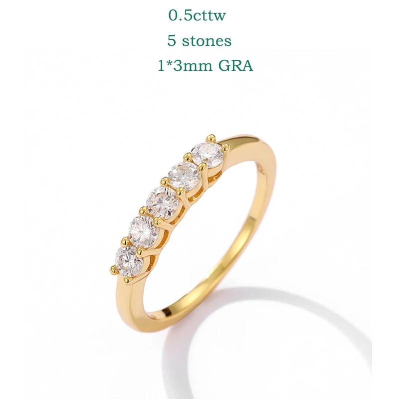 Pandora-Style Moissanite Ring for Women | 0.7CT D Colour Gemstone Wedding Band in 925 Sterling Silver