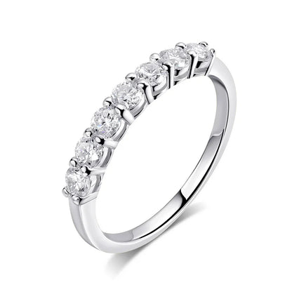 Pandora-Style Moissanite Ring for Women | 0.7CT D Colour Gemstone Wedding Band in 925 Sterling Silver