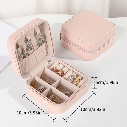 A portable organizer for travel jewelry boxes, storage bags, rings, earrings, necklaces, and bracelets - the perfect gift for women