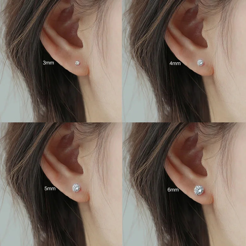 100% Real 925 Sterling Silver Earrings Fashion Jewelry