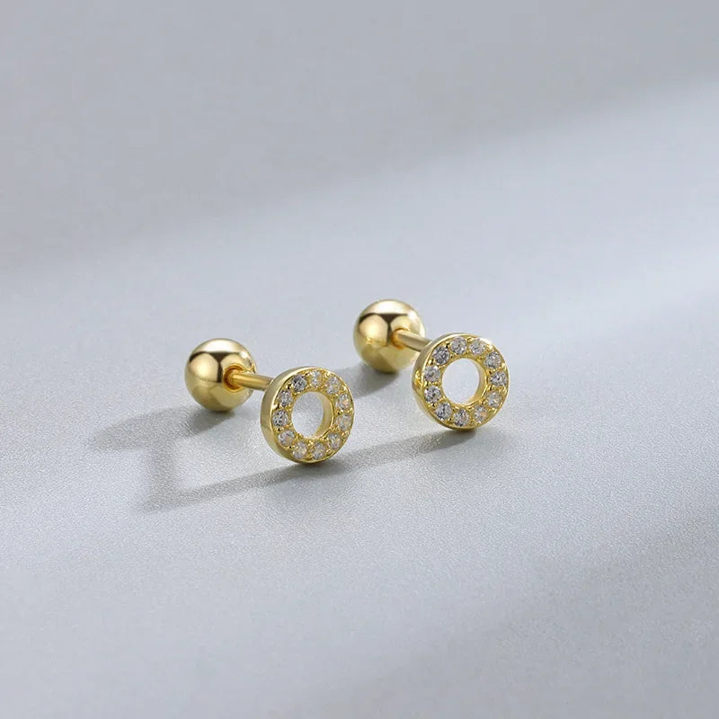 Hypoallergenic Heart Stud Earrings | 925 Sterling Silver Screw-Back Cartilage & Helix Piercing Jewellery for Women & Girls – Everyday Gift UK