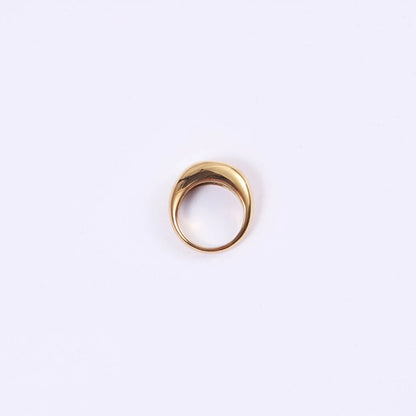 Simple Stainless Steel Arc Ring for Women | Minimalist Geometric Band in Silver or Gold | Couples Anniversary & Everyday Jewellery UK