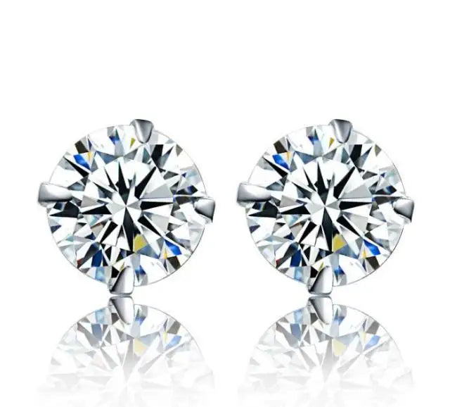 100% Real 925 Sterling Silver Earrings Fashion Jewelry