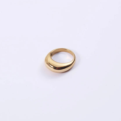 Simple Stainless Steel Arc Ring for Women | Minimalist Geometric Band in Silver or Gold | Couples Anniversary & Everyday Jewellery UK
