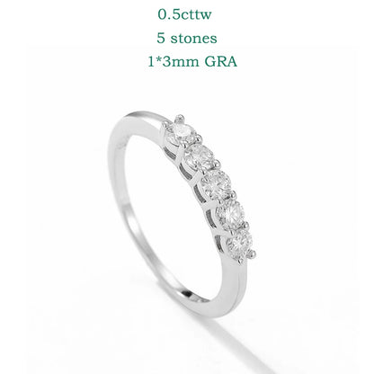 Pandora-Style Moissanite Ring for Women | 0.7CT D Colour Gemstone Wedding Band in 925 Sterling Silver